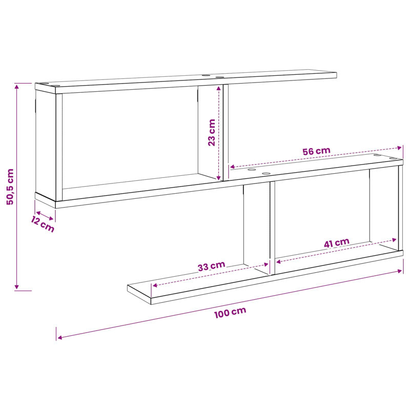  Wall Shelf with Shelf with Storage Engineered Wood Solution Home Indoor