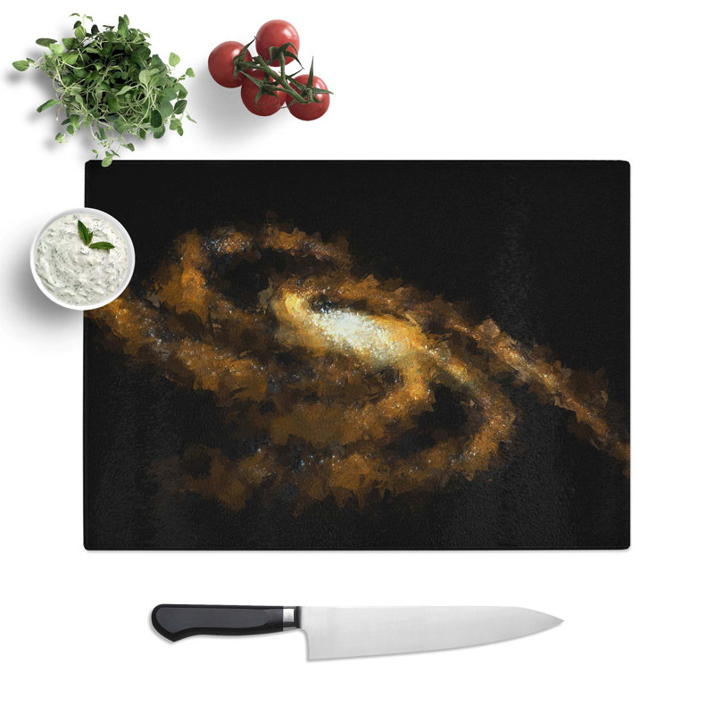 Tempered Glass Universe Vol.46 in Abstract Chopping Board, 39 cm W x 28.5 cm L