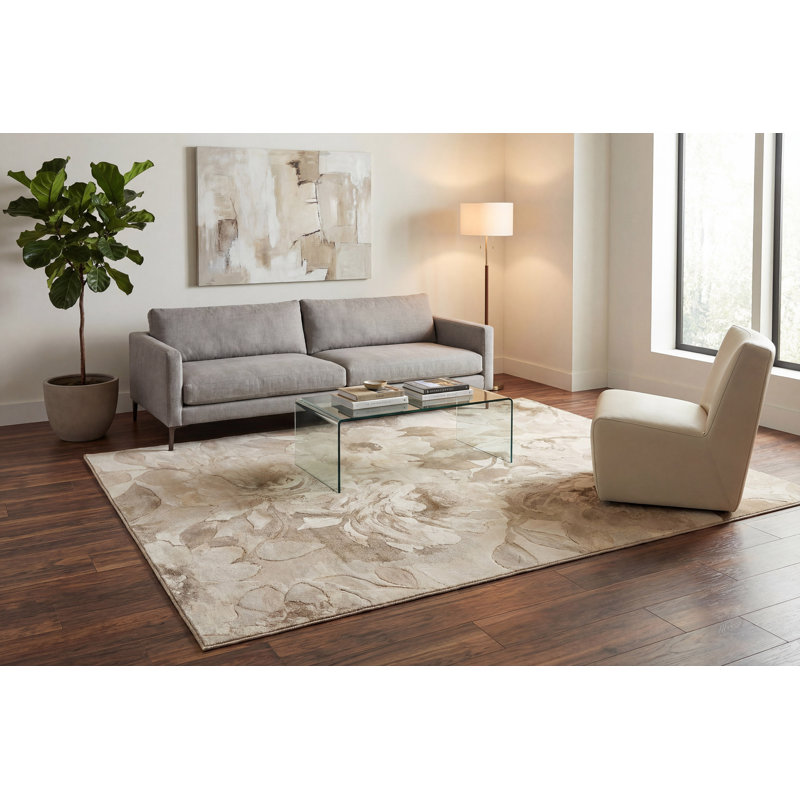Trombley Floral Indoor Rug, Rectangle 6'7" x 9'6"