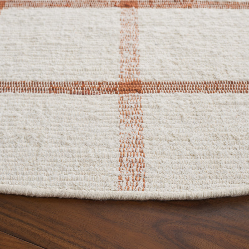 Tapis Montauk 322 ivoire / rouille, Rond 6 pi