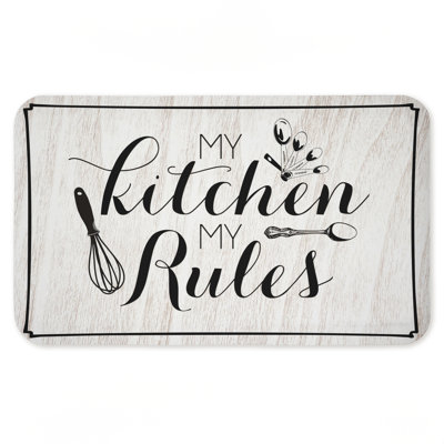 My Kitchen Rules Printed Anti-Fatigue Floor Mat, design by SunDance Group LLC