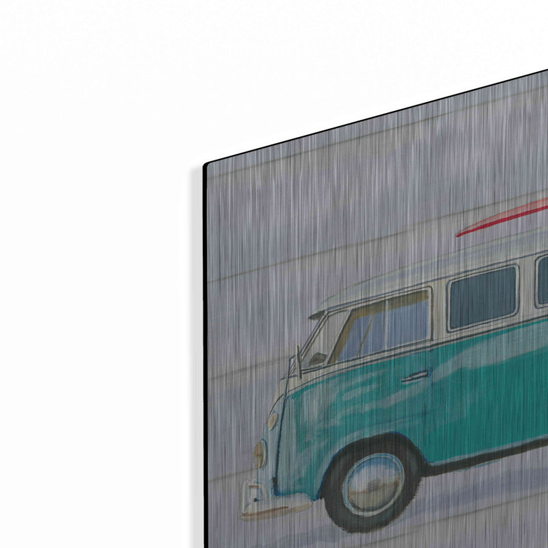 Luxe métal art «Beach Ride X» par James Wiens, Meta «Beach Ride X», H 12 po x l 16 po