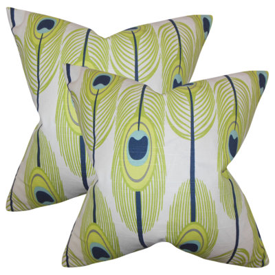 Feather Reversible Throw Pillow