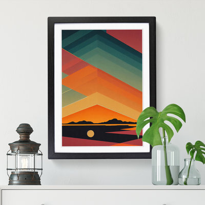 Sunset Block Colour - Picture Frame Print