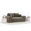 Two-seater square arms loveseat sofa-1401887447