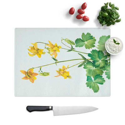 Lemon Columbine by Mary Vaux Walcott Chopping Board