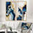 Abstract Geode Gold And Blue Marble - Marble Abstract Wall Decor Set Of 2-1920878407-1920878405
