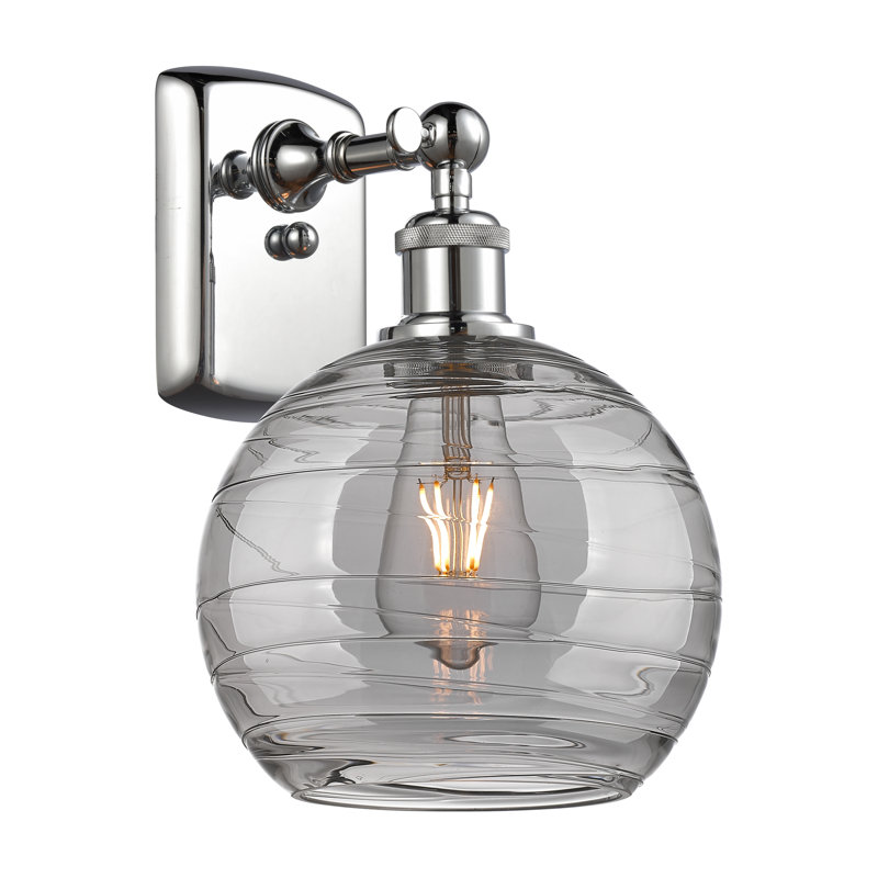 Luminaire suspendu sphère simple 1 lumière Metter 8SM, Chrome poli