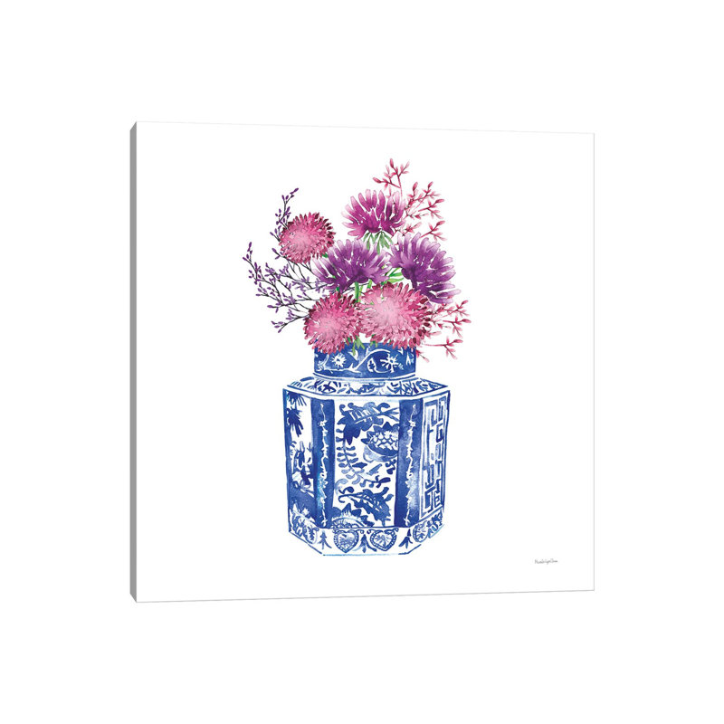 Chinoiserie Style III by Mercedes Lopez Charro - Wrapped Canvas Painting, 66.04 cm H x 66.04 cm W x 1.91 cm D