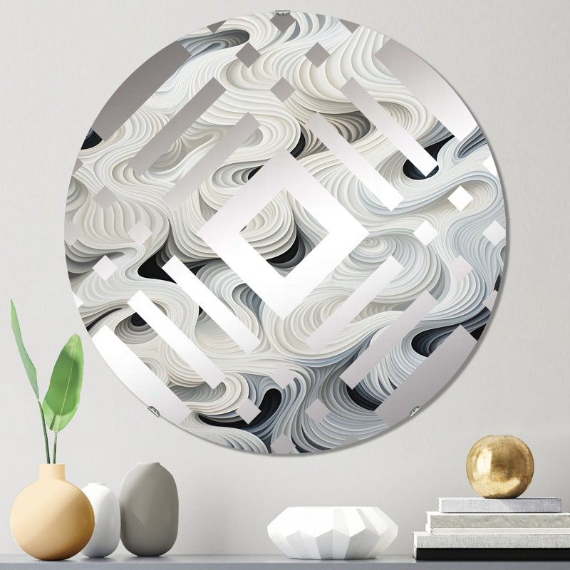 Konlan - Miroir décoratif à losanges, 23,6 po x 23,6 po