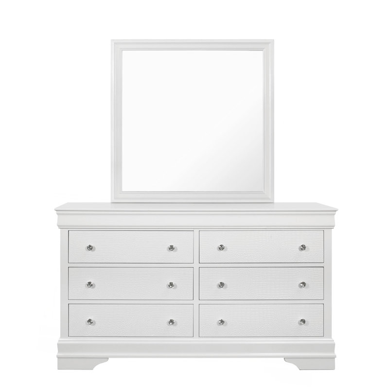 SHAKER METALLIC WHITE MIRROR WITHOUT CABINET