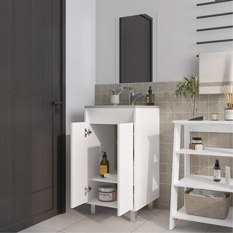 Saratoga Bathroom Cabinet with  2 Doors, White