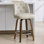 Tabouret pivotant rembourré