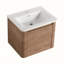 Meuble-lavabo mural de 24 po avec lavabo en céramique blanche et porte à fermeture en douceur, peu encombrant et élégant-205578233