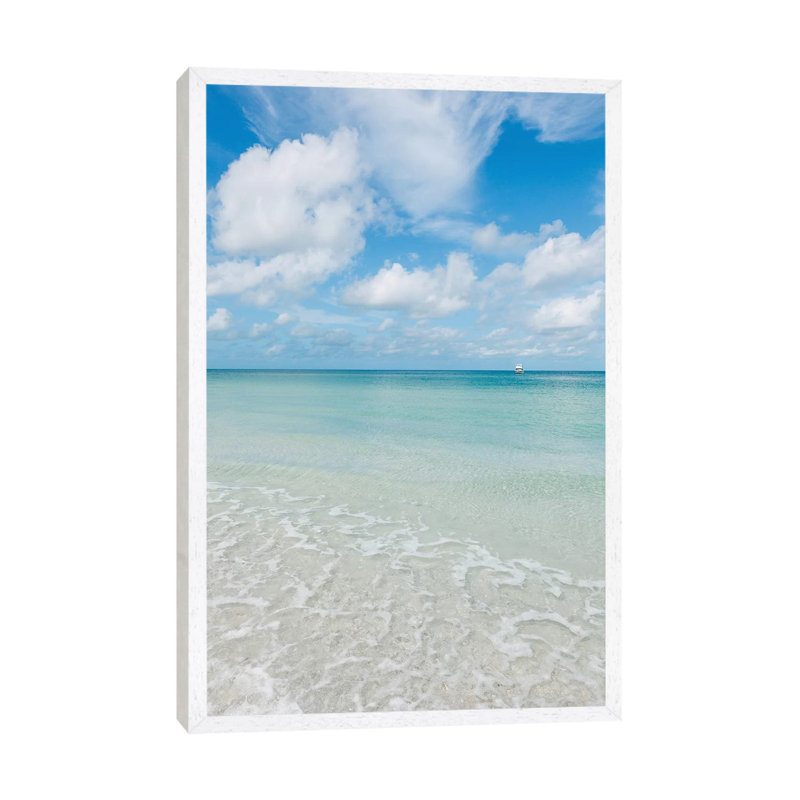 Florida Ocean View VII by Bethany Young - Print on Canvas, 101.6cm H x 66.04cm W x 3.81cm D, White Framed