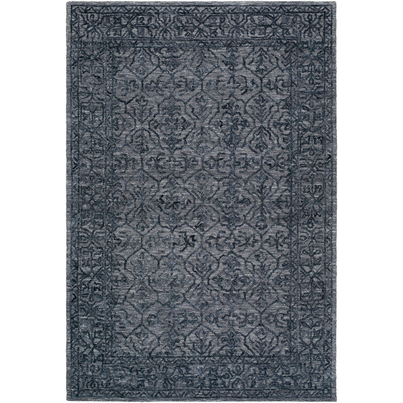 Abihail Hand Tufted Wool Oriental Indoor Rug, Rectangle 2' x 3'