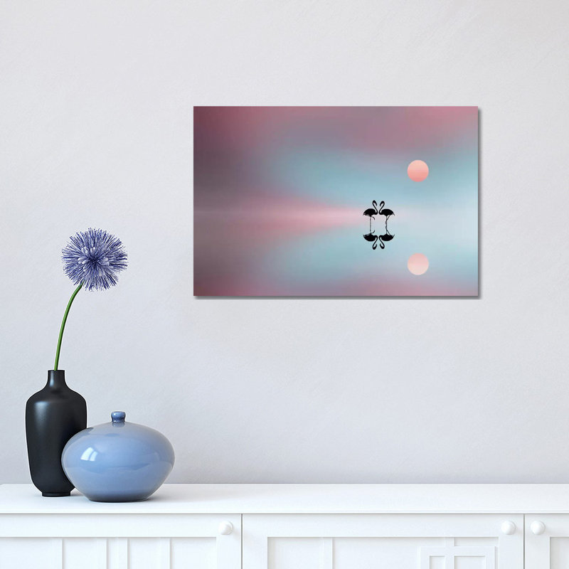 Flamingo by Bess Hamiti - Wrapped Canvas Gallery-Wrapped Canvas Giclée, 30.48 cm H x 45.72 cm W