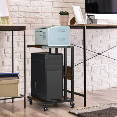 18.11'' H x 15.7'' W Laptop/Tablet Storage Cart with Wheels