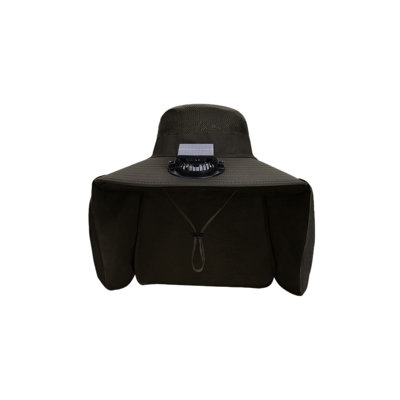 Kbndieu Solar Fan Cap Rechargeable Summer Sun Protection Neck Large Brims Outdoor Fishing Mountaineering Quickly Dry Waterproof Fisherman Hat