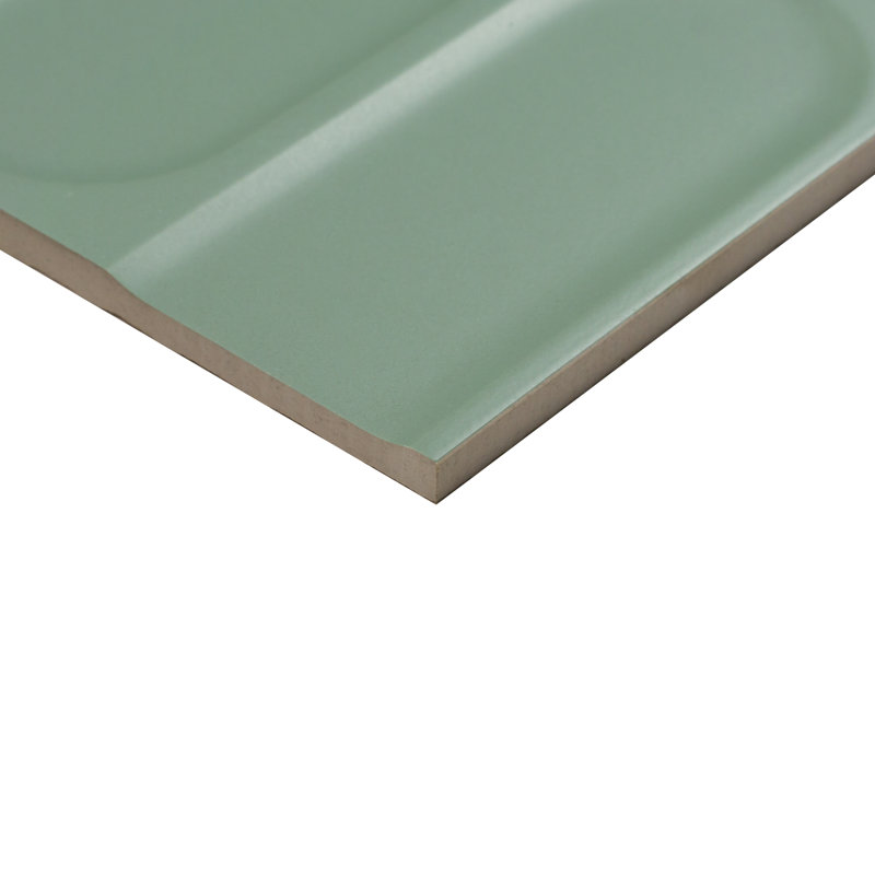 Carrelage mural 3D écaille de poisson 12 po x 24 po Biscotti, Vert salvia