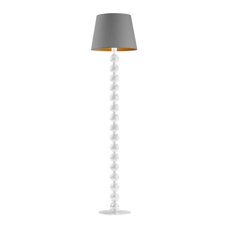 Fernandes 166cm Traditional Floor Lamp, Grey, White