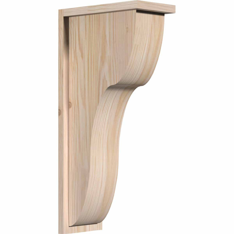 L 7 1/2 po x P 14 po x H 30 po Corbeau lisse avec plaque arrière, sapin Douglas, H 30 po x l 7,5 po x P 14 po, Lisse