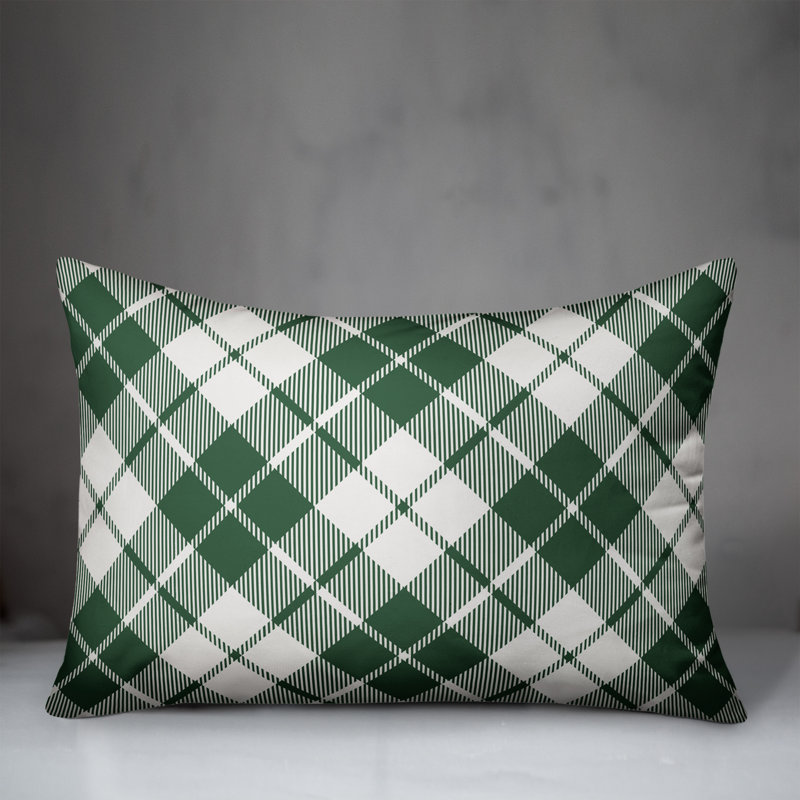  Christmas Lumbar Pillow, Dark Green, Indoor