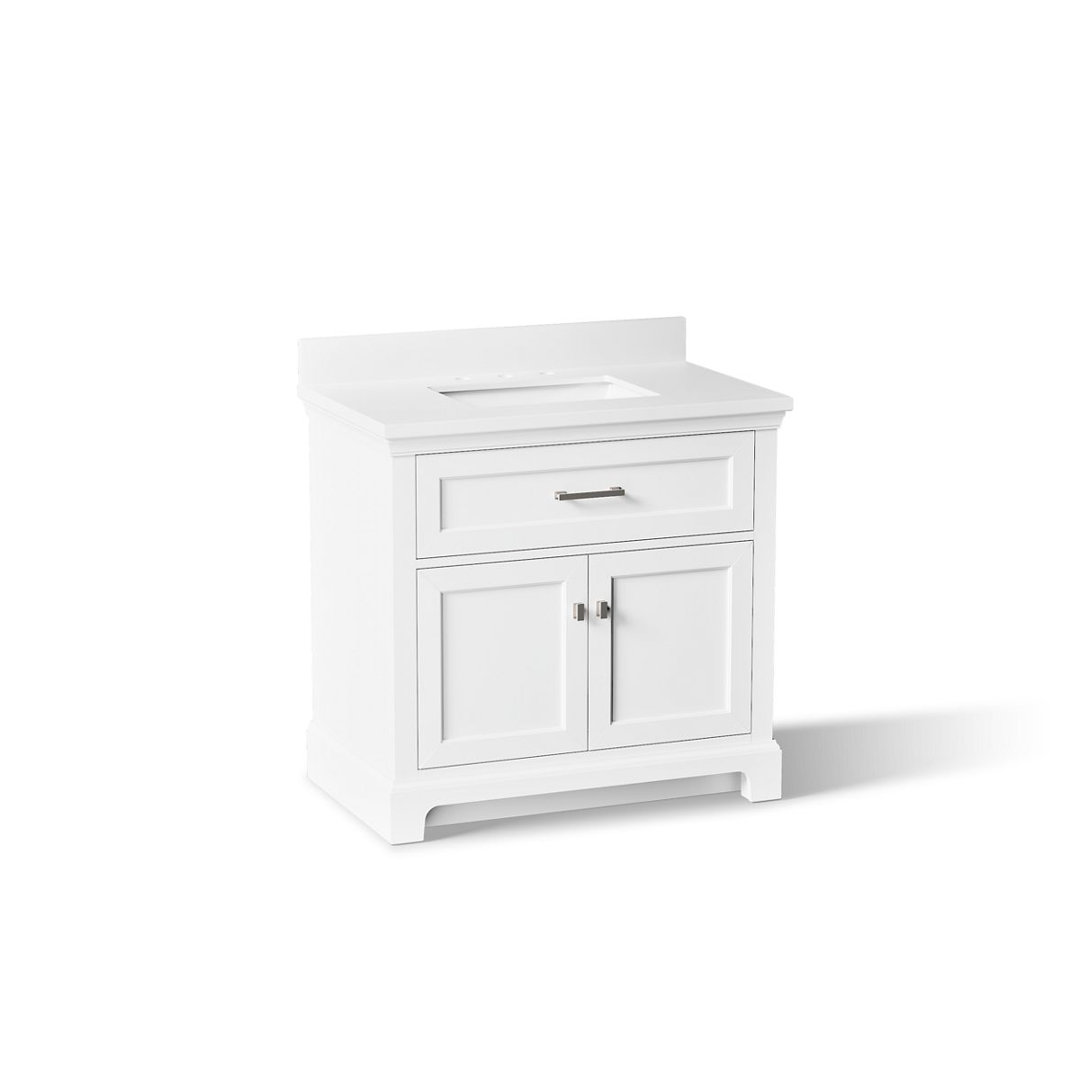 Charlemont 36 In. Bathroom Vanity Cabinet With Sink And Quartz Top Kohler Base 