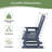Poly Lumber Patio Glider with Removable Cup Holders-2017134422