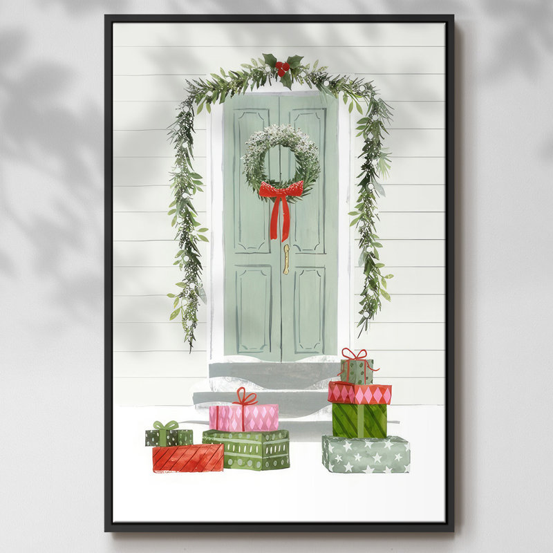 Porte d'entrée festive, collection B, H 41 po x l 27 po x P 1,5 po, Noir