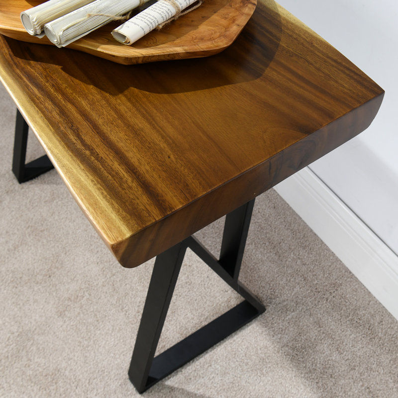 Solid Wood Top Console Table, 86.4cm H x 99.1cm W x 33cm D