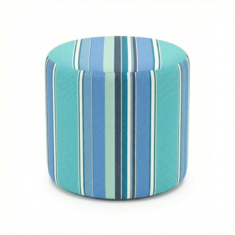 Pouf rond 18 "Lily Gardens, Bleu