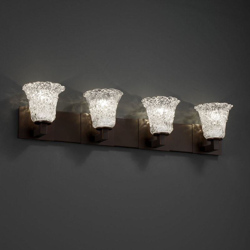 Leroux 4 - Light Vanity Light, Lace, Round Flared, Matte Black