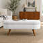 Banc de rangement repose-pieds ovale avec pieds en bois d'hévéa-489203156-489203158