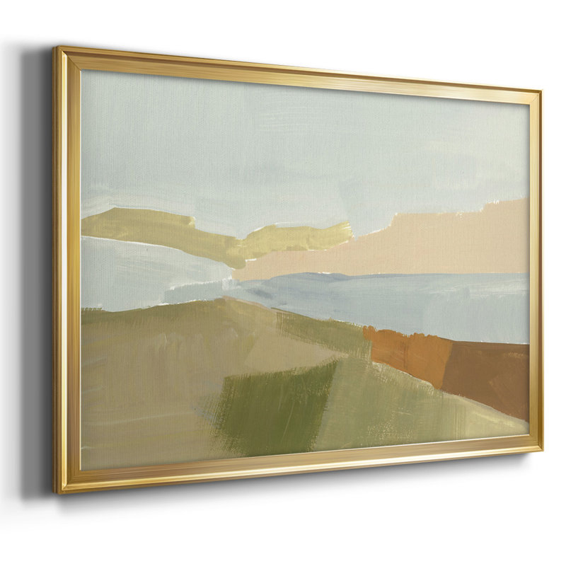 Toile tendue avec châssis Stacked Landscape III, Or, H 26 po x l 38 po x P 1,5 po