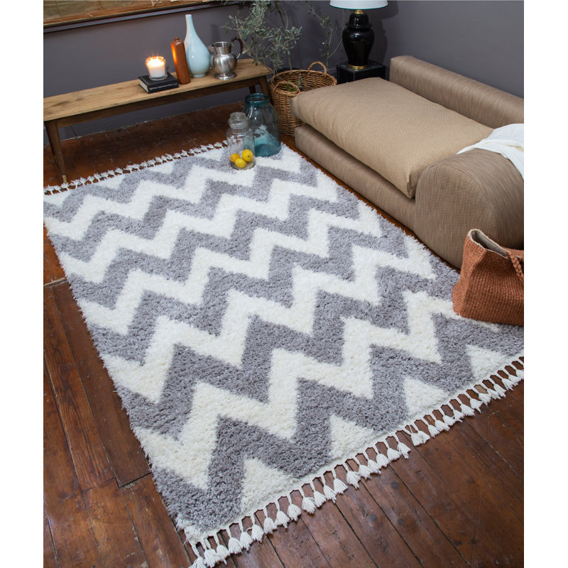 Tapis rectangulaire en polyester tissé à la machine Donovyn, Rectangle 5 pi 3 po x 7 pi 7 po