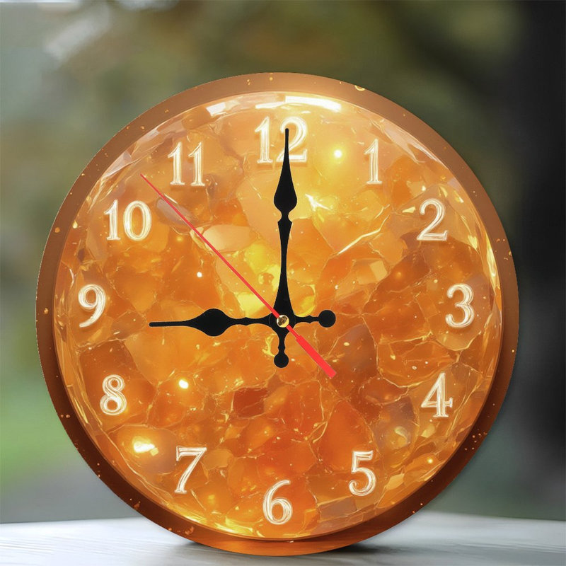 Horloge sur orange brisé