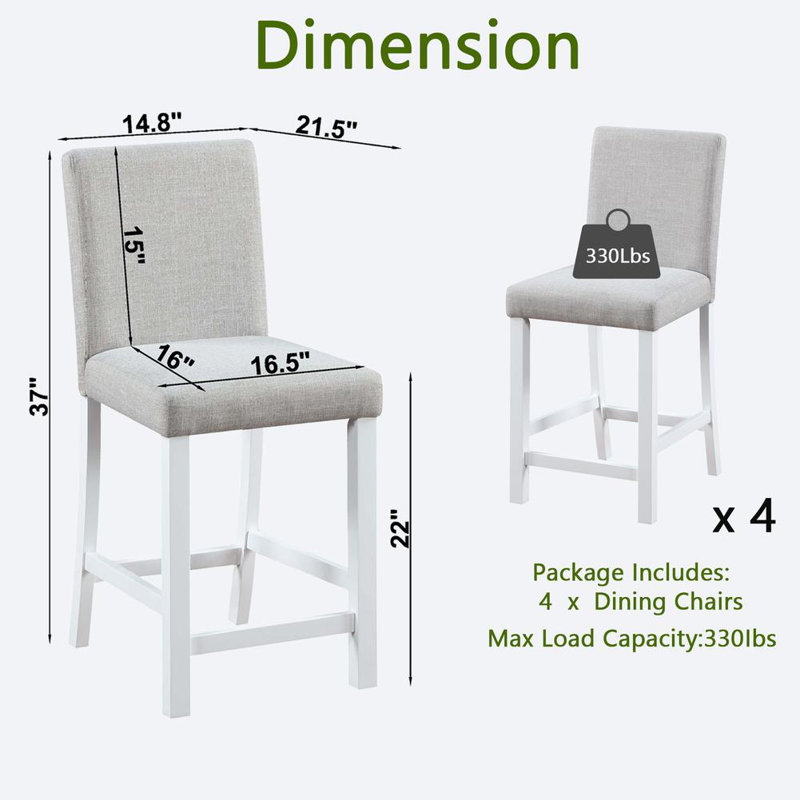 Counter Height Chairs Set for 4