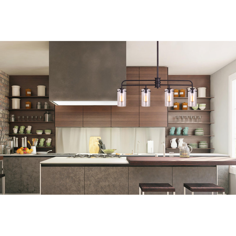 Marquette 4 - Light Oil Rubbed Bronze Kitchen Island Pendant