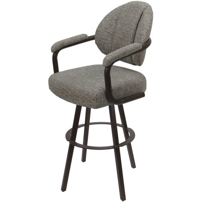 Tabouret de bar pivotant en métal Leandra