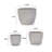 Set of 3 Ceramic Flowerpot, Modern Planter for Patio, Garden, Windowsill - Ancient White-2035123669