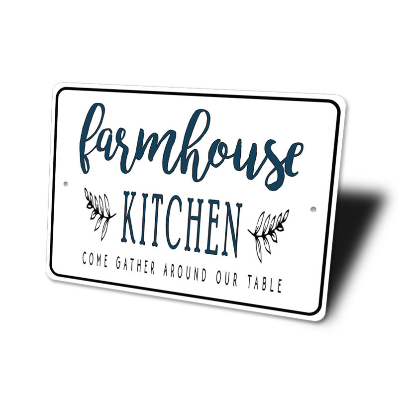 Enseigne en aluminium Farmhouse, H 10 po x l 14 po x P 0,04 po