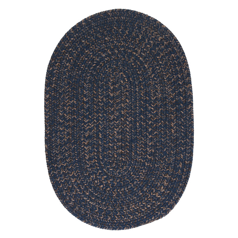 Tapis en laine tressée à la main Markera, Ovale 7 pi x 9 pi
