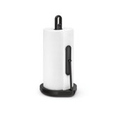 Tension Arm Standing Paper Towel Holder, Brushed Stainless Steel,Silver