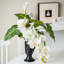 Orchidée artificielle blanche 17 po avec fausses orchidées 17 po