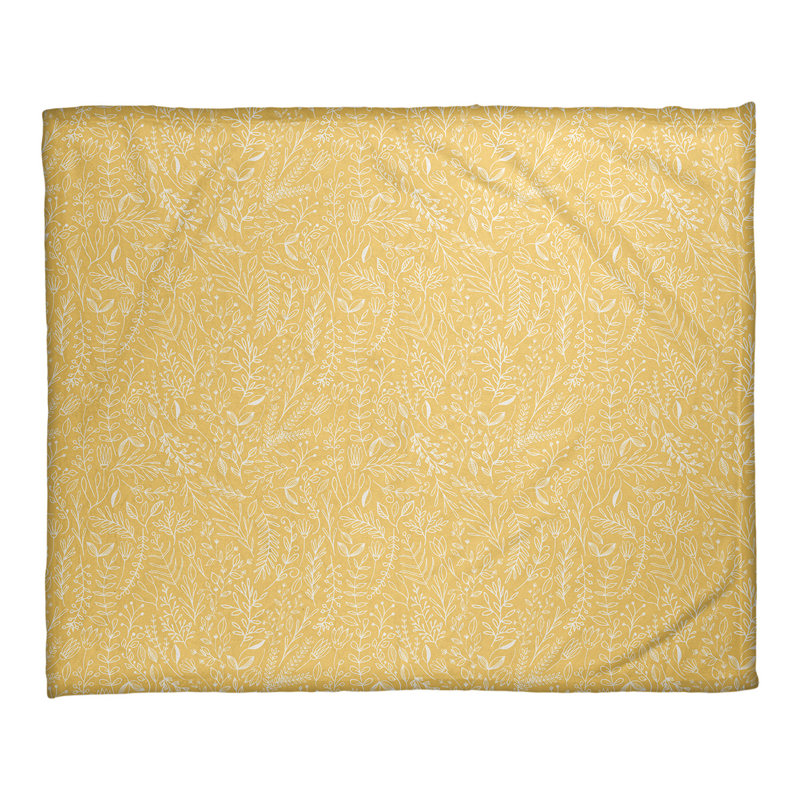 Couverture florale ditsy Katelyn Elizabeth, l 32,5 po x L 42,5 po, Jaune