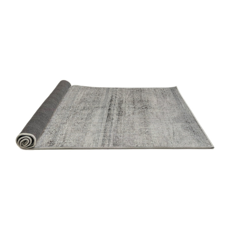 Tapis décoratif gris en laine oriental, Rond 6 pi