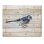 Geai bleu rétro - impression traditionnelle sur bois de pin naturel-58680980
