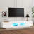 TV Stand with Fluted tempered Glass Doors for TVs Up to 95'', Functional Media Console with Arched Cabinet Doors, Entertainment Center with APP-Controlled LED Light for Living Room-245204968