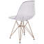 Fauteuil Angeleen Ghost avec base en métal doré